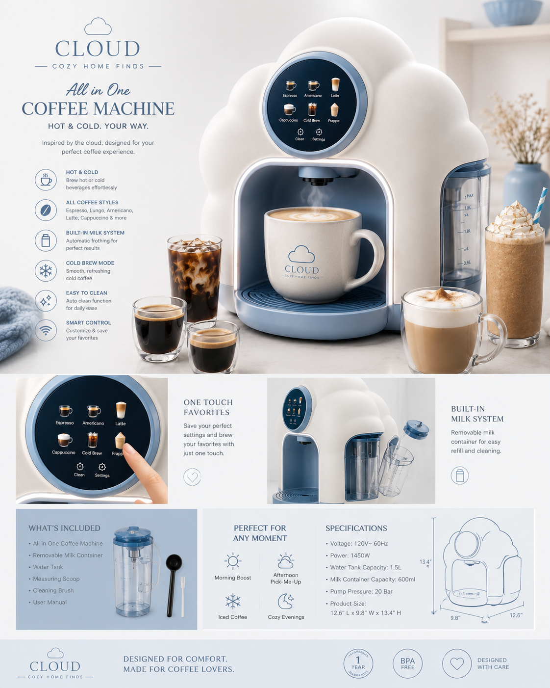 Cloud coffee maker All in One